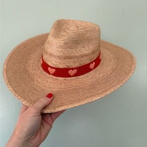 Sunshine Tienda - Heart Band Straw Hat - M/L